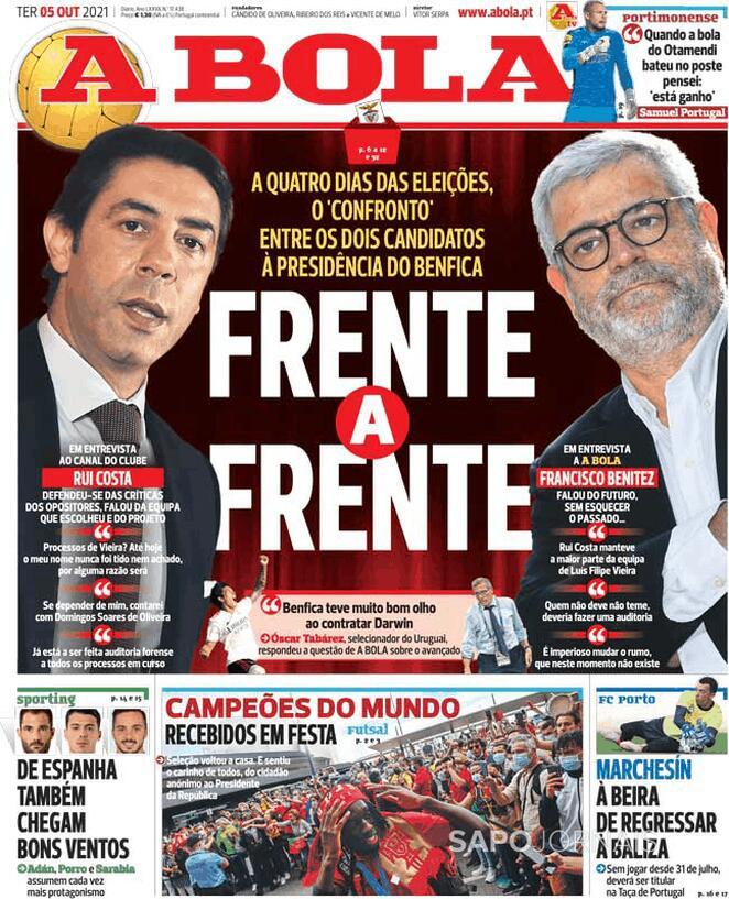 Portogallo, le aperture dei quotidiani sportivi preview