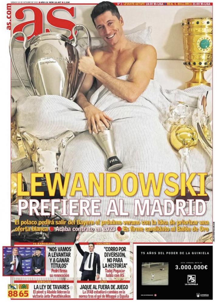L’apertura di AS: “Lewandowski preferisce il Real Madrid” preview