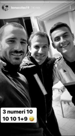 Juve, Del Piero a Londra fa visita ai bianconeri: la foto con Bonucci e Dybala preview