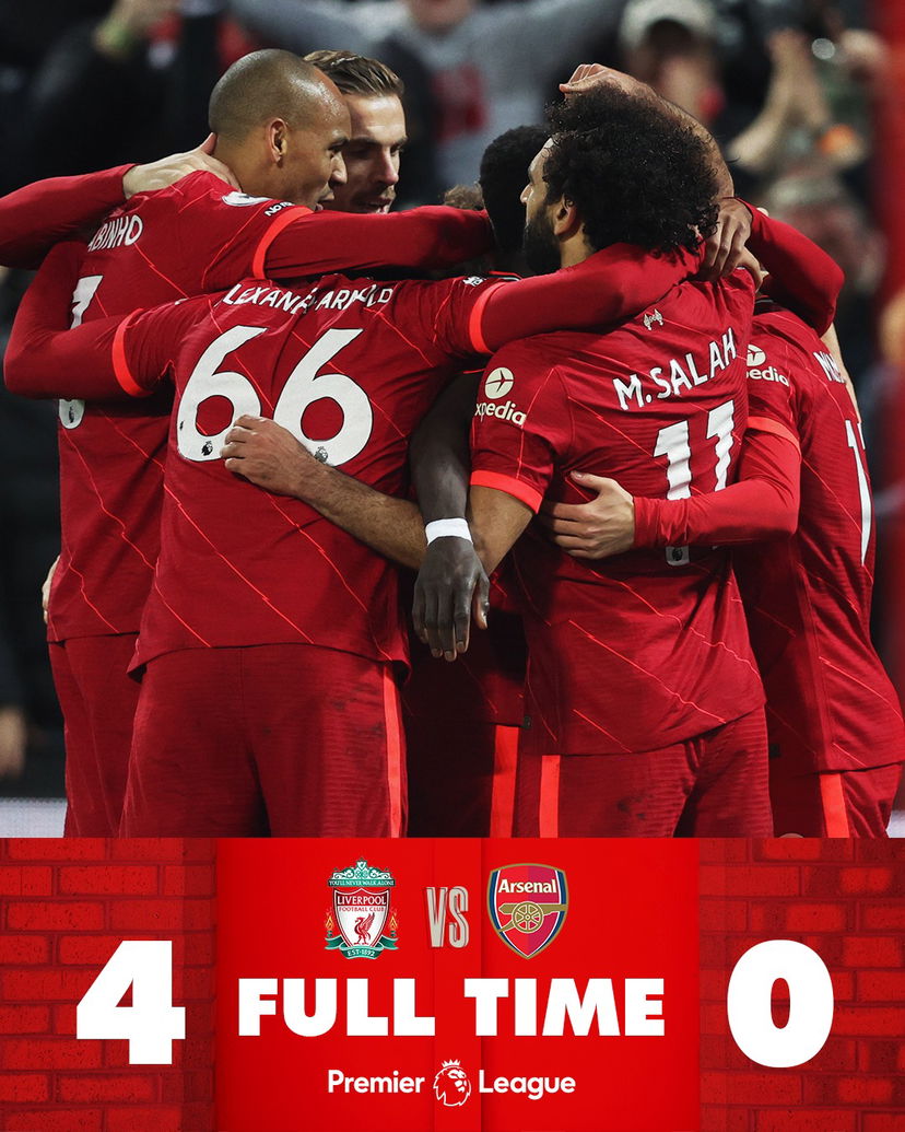 Premier, poker del Liverpool all’Arsenal: tutto l’attacco a segno preview