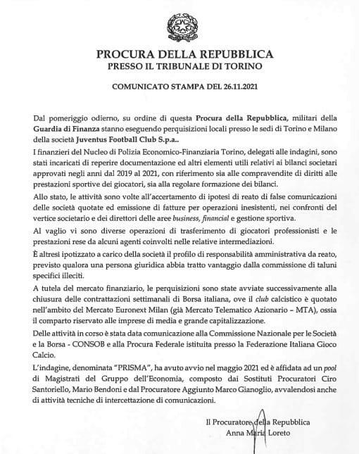 Il comunicato della Procura: al vaglio anche le prestazioni di alcuni agenti Il comunicato della Procura: al vaglio anche le prestazioni di alcuni agenti