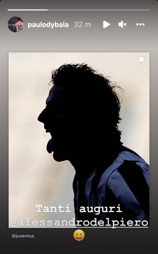 Dybala fa gli auguri a Del Piero con la famosa linguaccia preview