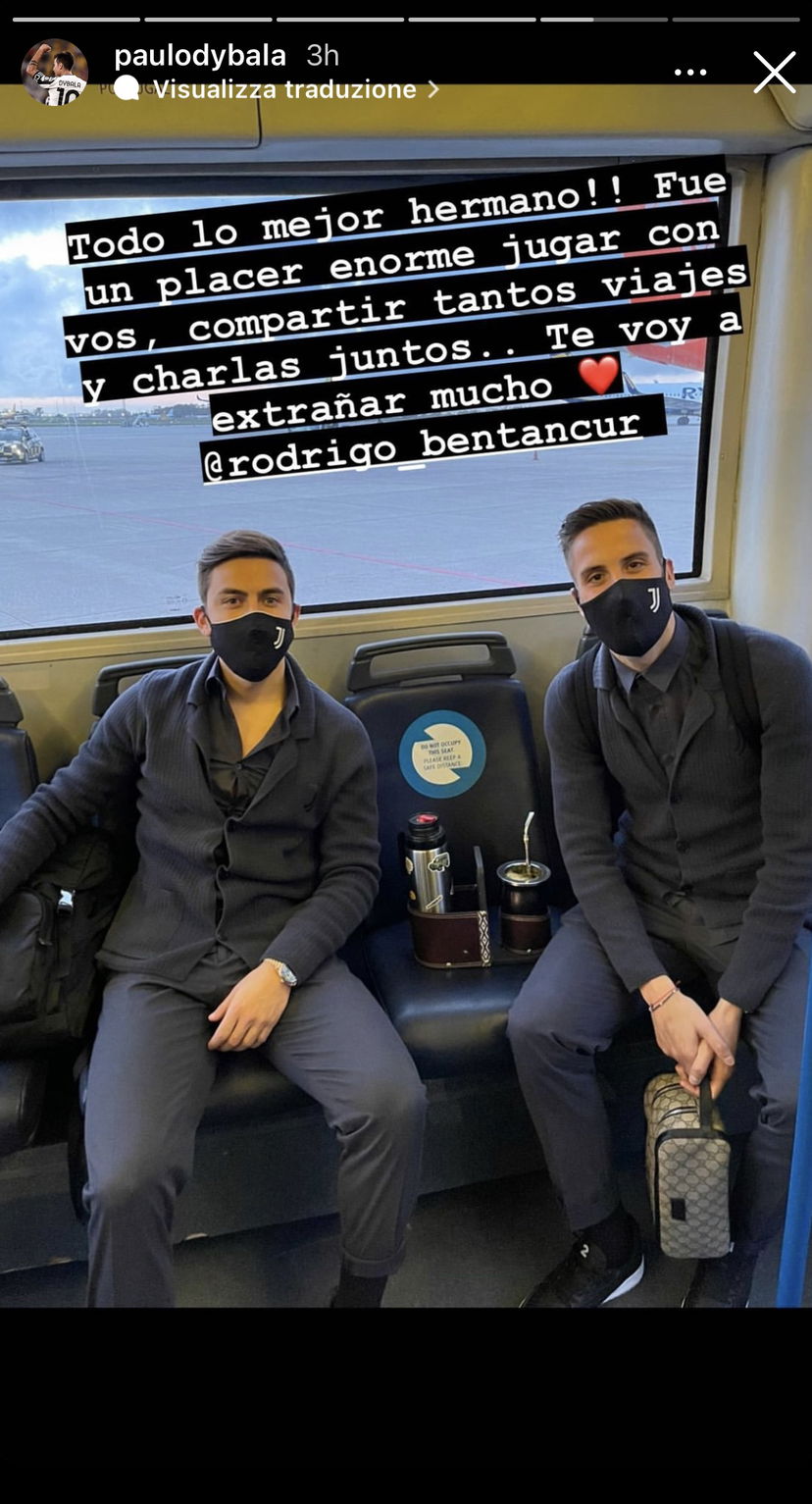 Dybala saluta Bentancur e Kulusevski preview