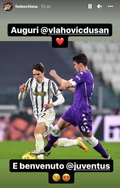 Chiesa accoglie Vlahovic: “Auguri Dusan. E benvenuto alla Juve” preview