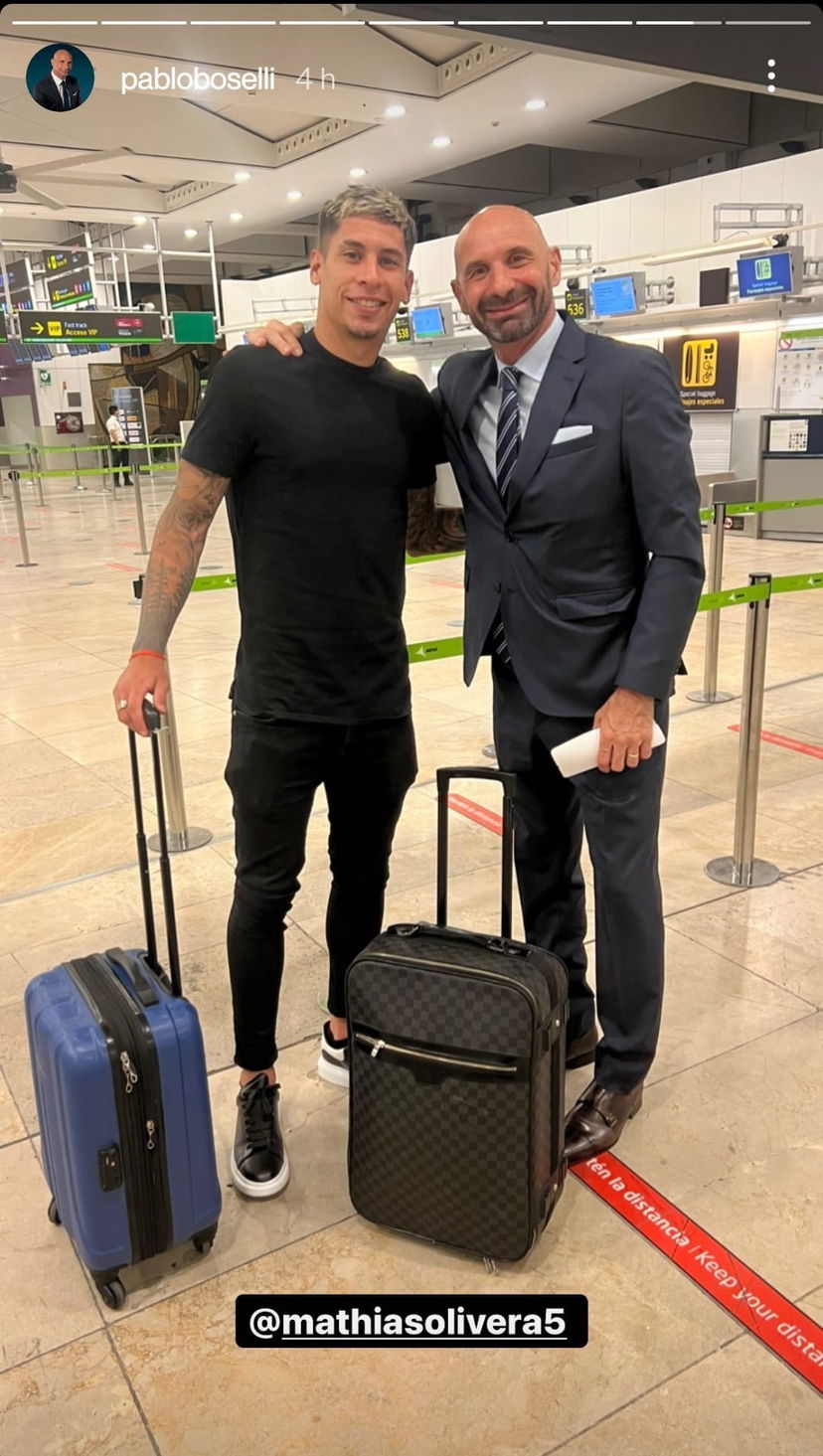 Olivera pronto per le visite con il Napoli: la foto social preview