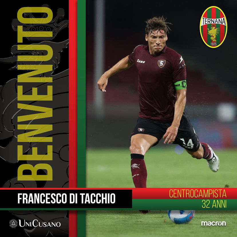 Ufficiale: Di Tacchio lascia la Salernitana e firma con la Ternana preview