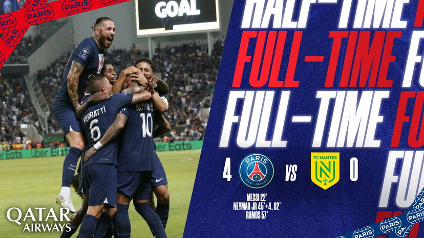 Supercoppa di Francia, poker del PSG al Nantes (4-0). A segno Neymar (doppietta), Messi e Ramos preview