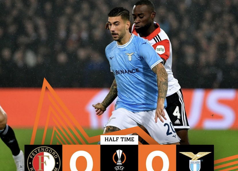 Feyenoord-Lazio, pareggio a reti bianche all’intervallo. Traversa di Felipe Anderson preview