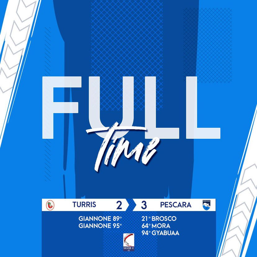 Serie C, girone C: il Pescara non molla il Catanzaro. Turris battuta 3-2. Domenica lo scontro diretto all’Adriatico preview