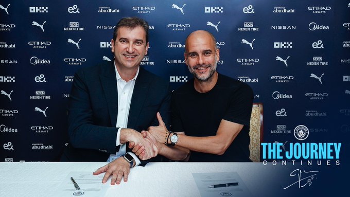 Ufficiale: Guardiola rinnova con il Manchester City fino al 2025 preview