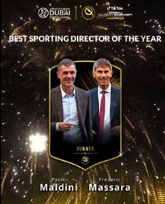 Globe Soccer Awards, a Maldini e Massara il premio “Best Sporting Director”. Giuntoli secondo preview