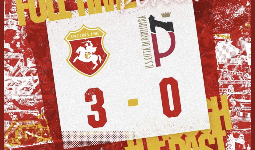 Serie C, tris dell’Ancona al Pontedera (3-0). A segno Petrella e Di Massimo (doppietta) preview