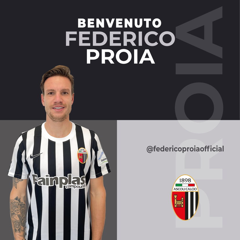 Ufficiale: Federico Proia approda in prestito all’Ascoli preview