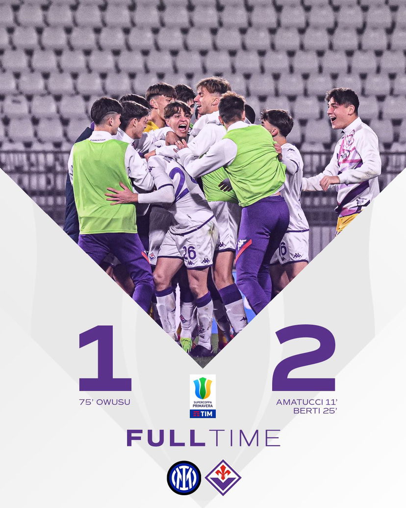 Supercoppa Italiana Primavera alla Fiorentina. Inter battuta 2-1 preview