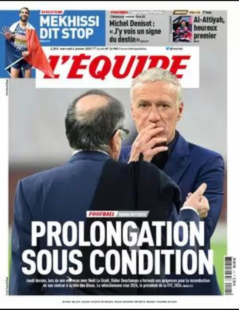 L’Equipe su Deschamps: “Prolungamento alle sue condizioni” preview