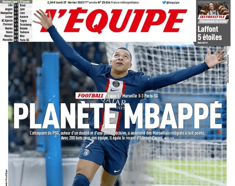 Mbappé nella storia del PSG. La prima pagina de L’Équipe: “Pianeta Mbappé” preview