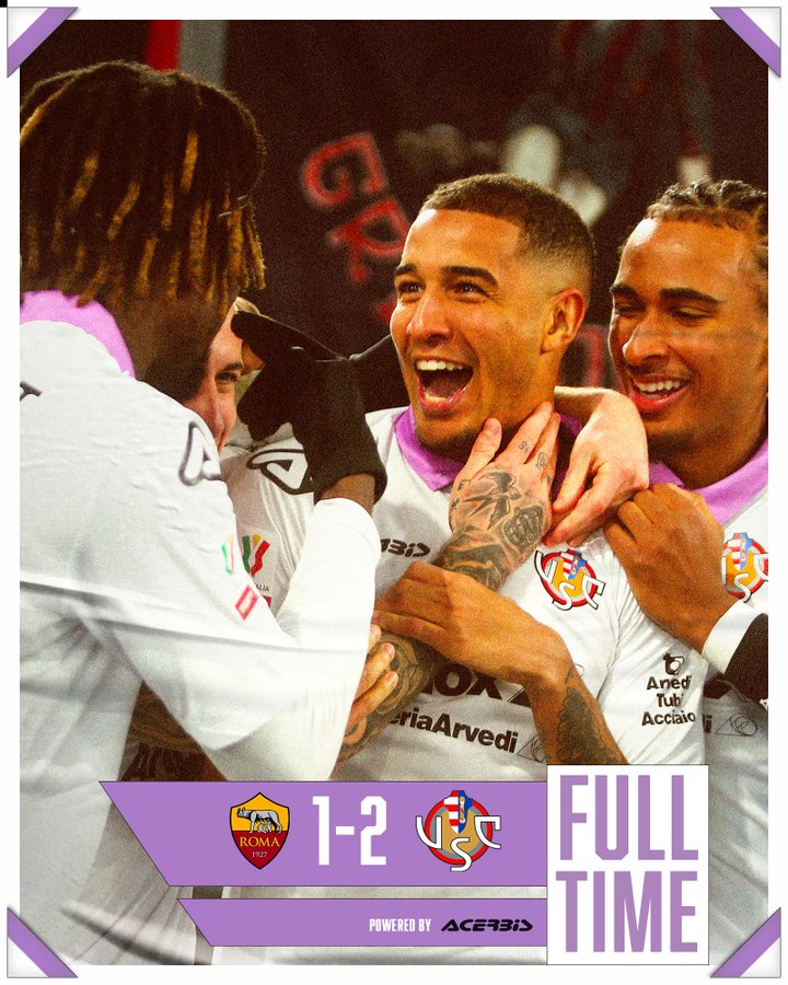 Roma, clamorosa eliminazione dalla Coppa Italia! Cremonese in semifinale: Dessers (rigore), autogol Celik e Belotti preview