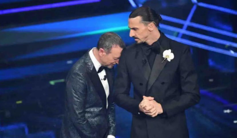 Ibrahimovic e i complimenti ad Amadeus per Sanremo: “Anche senza di me non sei andato male” preview
