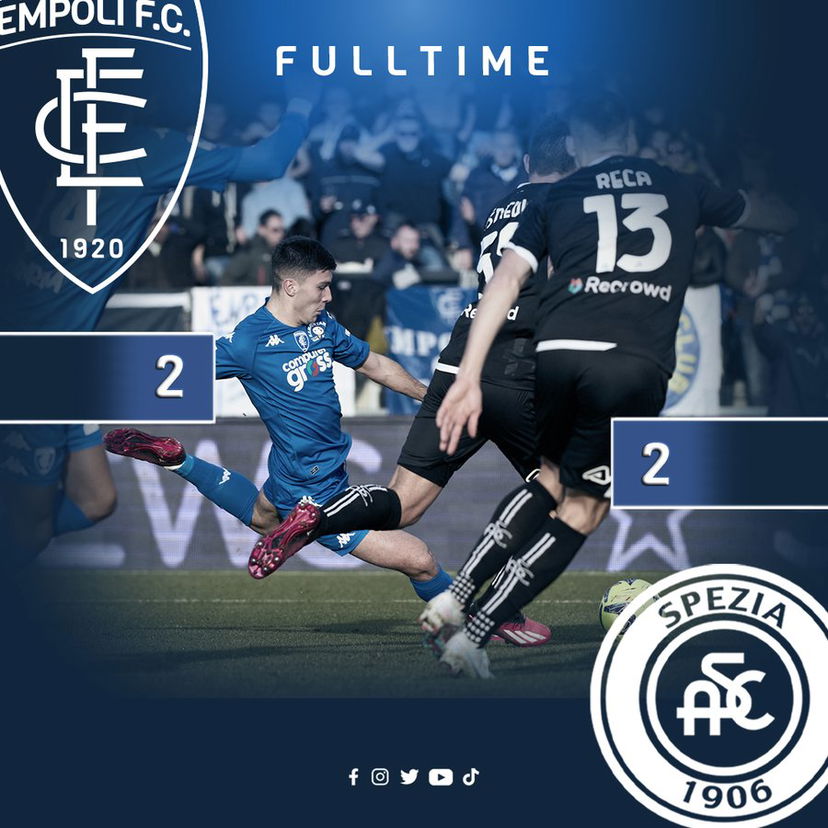 Rimonta dell’Empoli da 0-2 a 2-2 contro lo Spezia. Espulsi Parisi ed Esposito preview