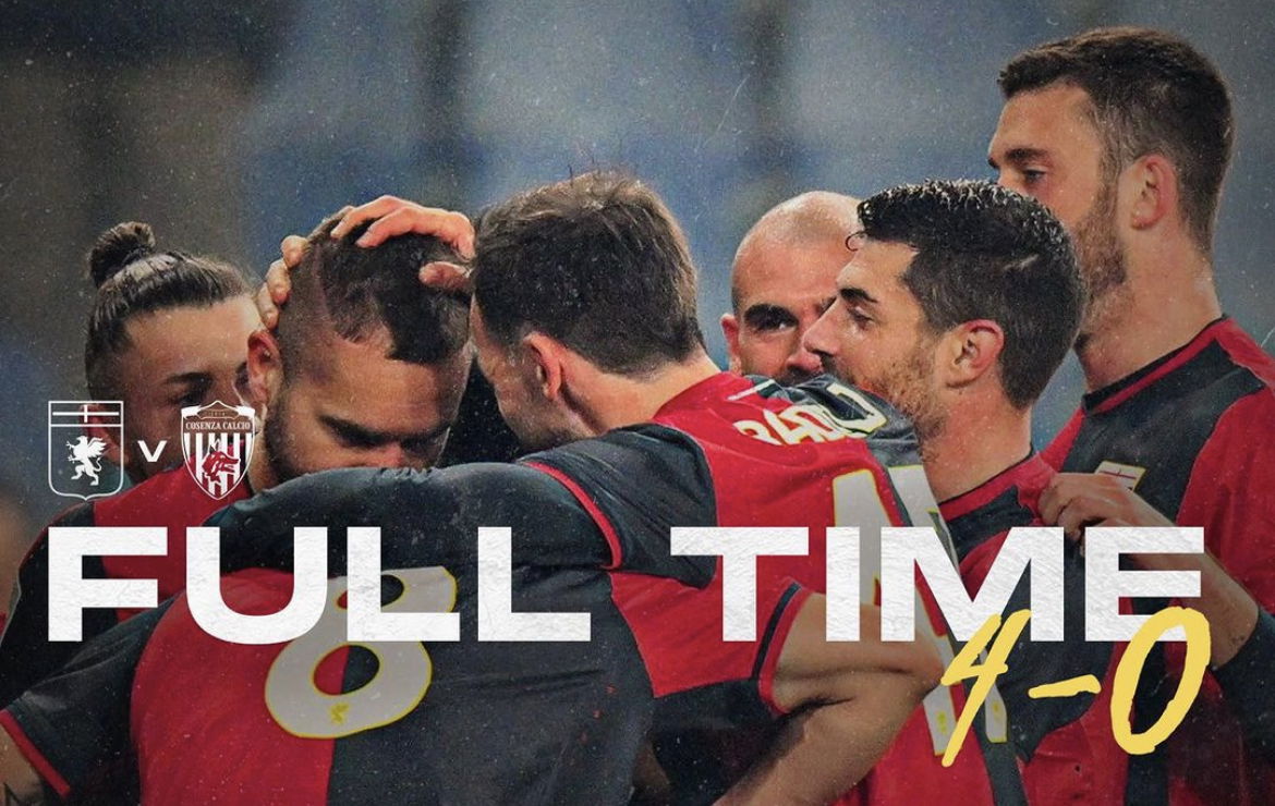 Serie B, poker del Genoa al Cosenza (4-0). Grifone al secondo posto a -11 dal Frosinone article-post
