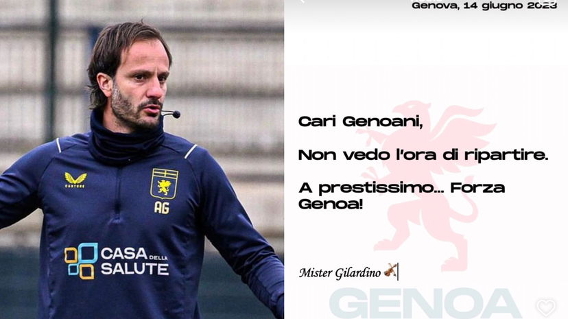 Gilardino, il futuro è al Genoa: “Non vedo l’ora di ripartire. A prestissimo” preview