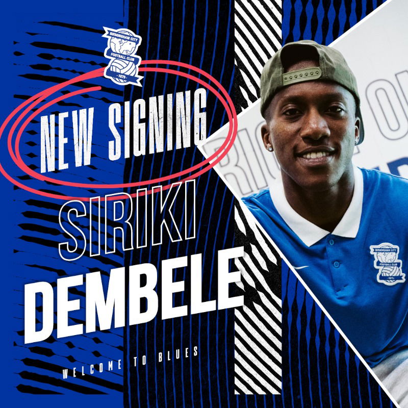 Ufficiale: Siriki Dembele nuovo giocatore del Birmingham preview