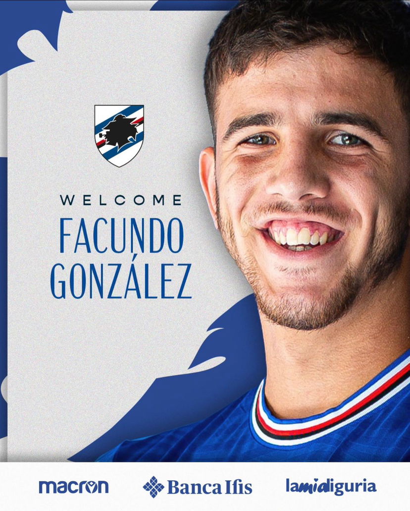 Ora è ufficiale: Facundo Gonzalez si trasferisce in prestito alla Sampdoria preview