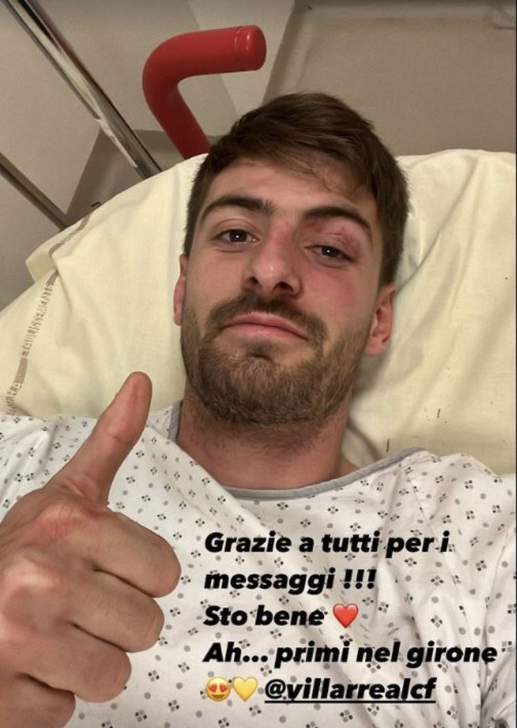 Gabbia e il messaggio social:”Grazie a tutti, sto bene” article-post