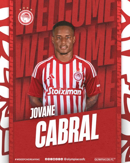 Ufficiale: Jovane Cabral è un nuovo giocatore dell’Olympiacos preview