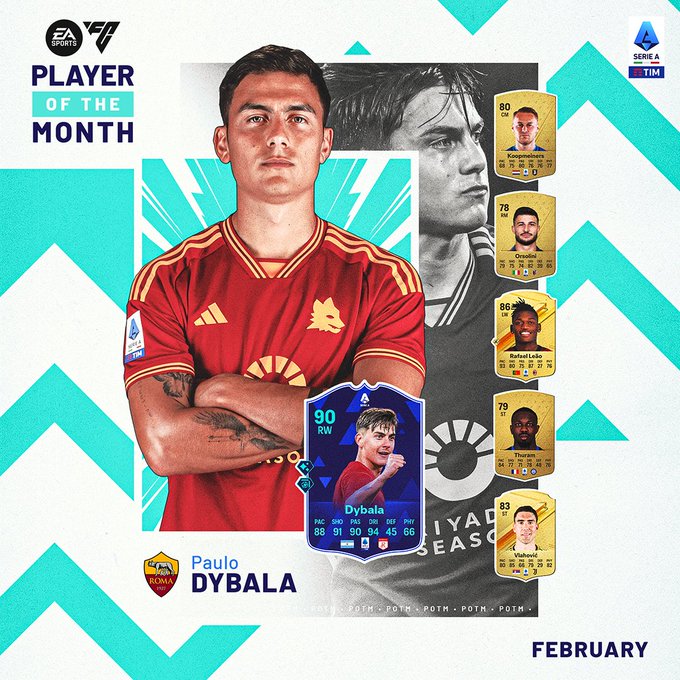 Serie A, Dybala premiato come miglior giocatore del mese di febbraio article-post