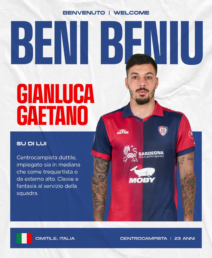 Ora è ufficiale: Gaetano torna al Cagliari preview