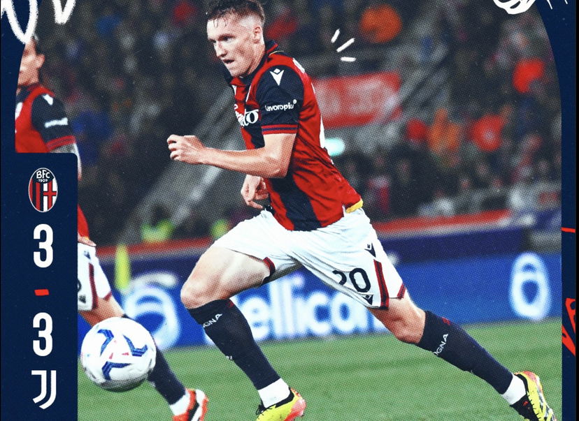 Il Bologna va sul 3-0 (doppio Calafiori), la Juve fa 3-3 in 8′ con Chiesa-Milik-Yildiz preview