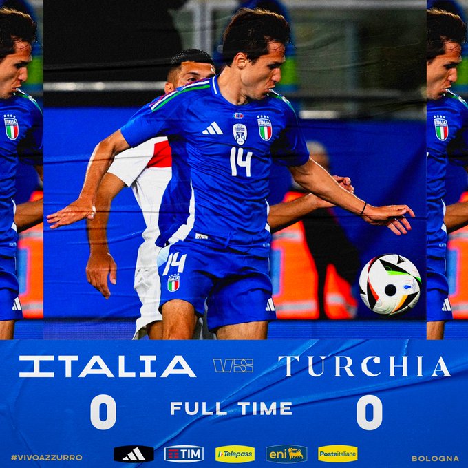 Italia e Turchia si annullano: finisce 0-0 al Dall’Ara. Palo di Cristante preview