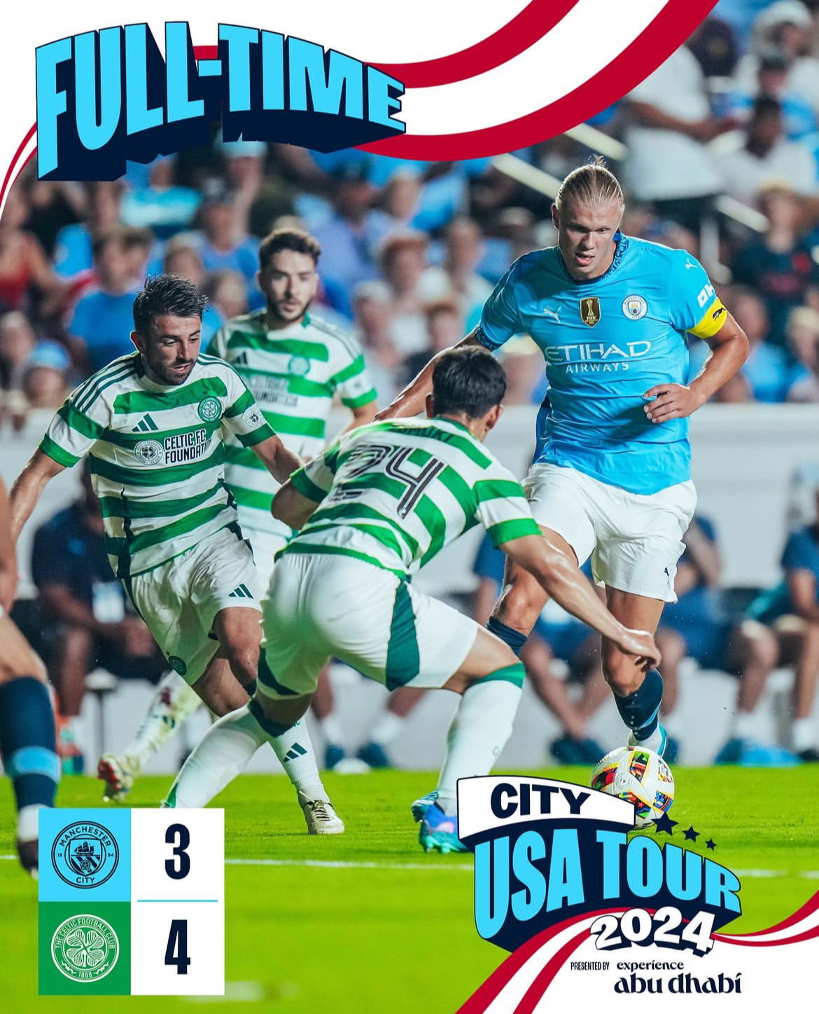 Il Manchester City perde 3-4 in amichevole contro il Celtic article-post