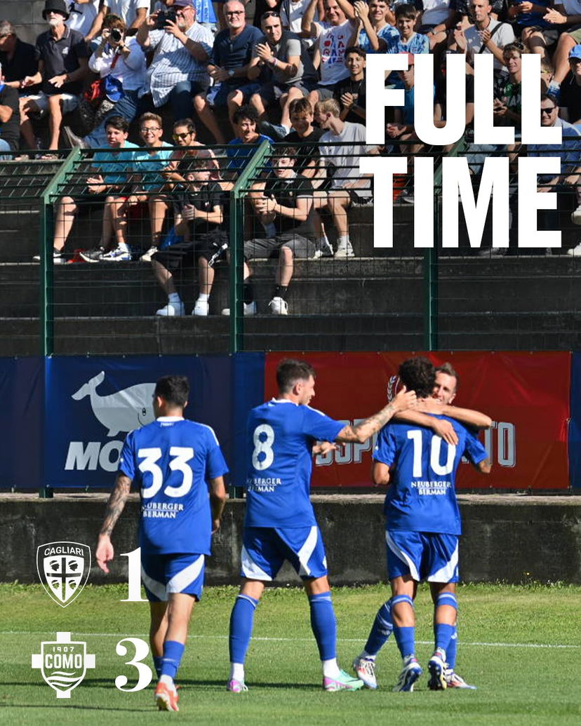 Il Como batte 3-1 il Cagliari in amichevole. Primo gol per Belotti preview