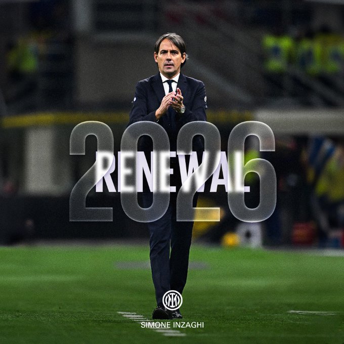 Ufficiale: Simone Inzaghi rinnova fino al 2026 con l’Inter. C’è anche la nota del club preview