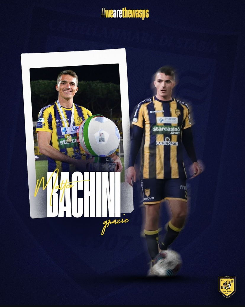 Ufficiale: la Juve Stabia cede Bachini alla Spal preview
