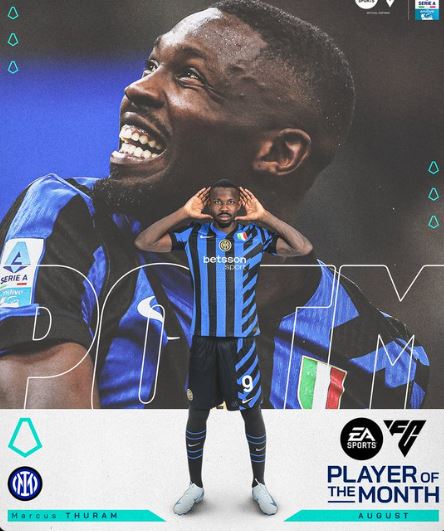 Serie A, Marcus Thuram è il miglior giocatore del mese di agosto preview