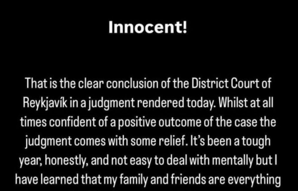 Gudmundsson dopo la sentenza: “Innocente! È stato un anno difficile a livello mentale” article-post