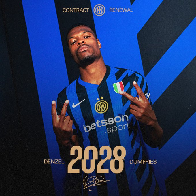 Ufficiale: Dumfries rinnova con l’Inter fino al 2028 preview