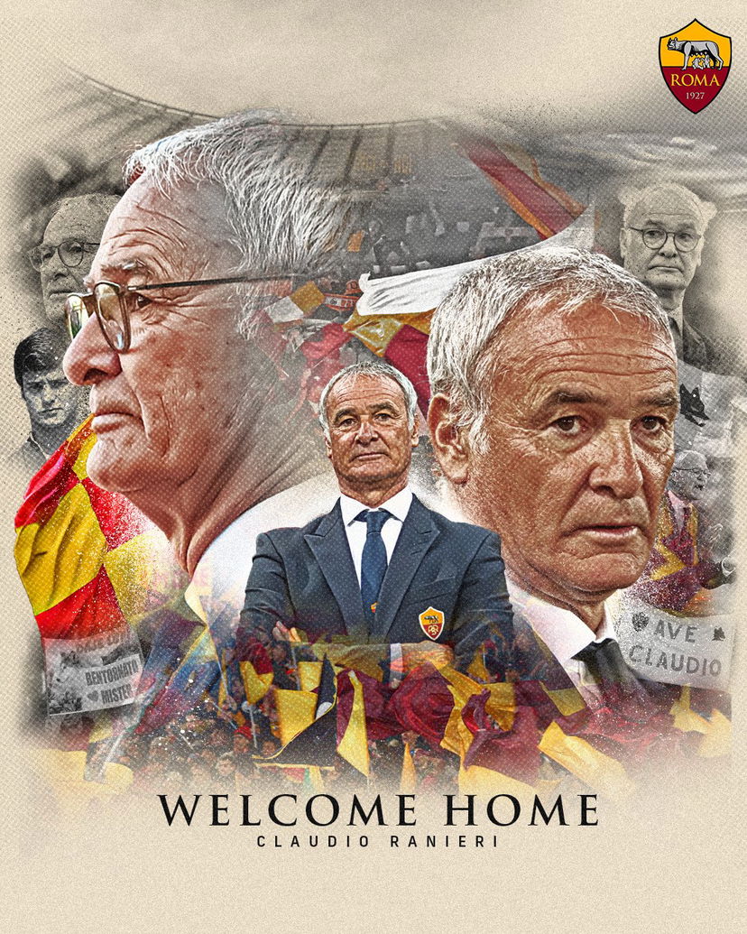 Ora c’è anche l’annuncio della Roma: torna Claudio Ranieri preview
