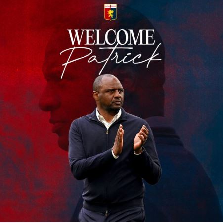 Genoa, Patrick Vieira è il nuovo allenatore. Il comunicato preview