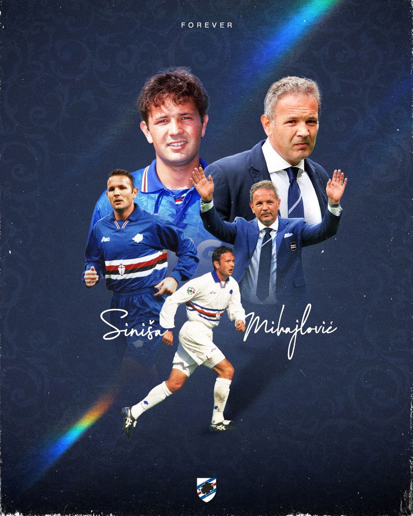 “Forever Sinisa Mihajlovic”: il tributo della Sampdoria a due anni dalla scomparsa preview