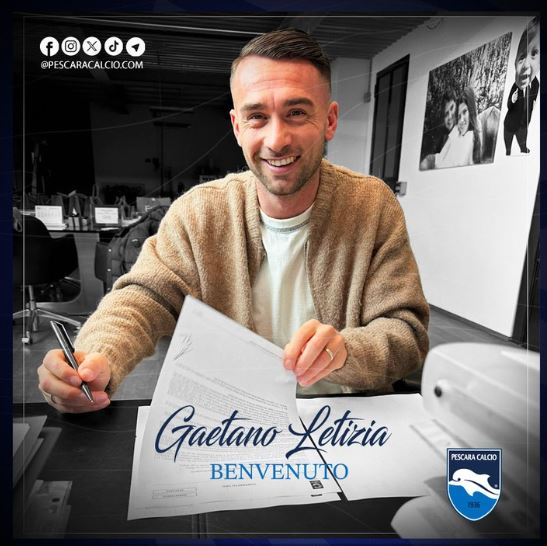 Ufficiale: Letizia è un nuovo giocatore del Pescara preview