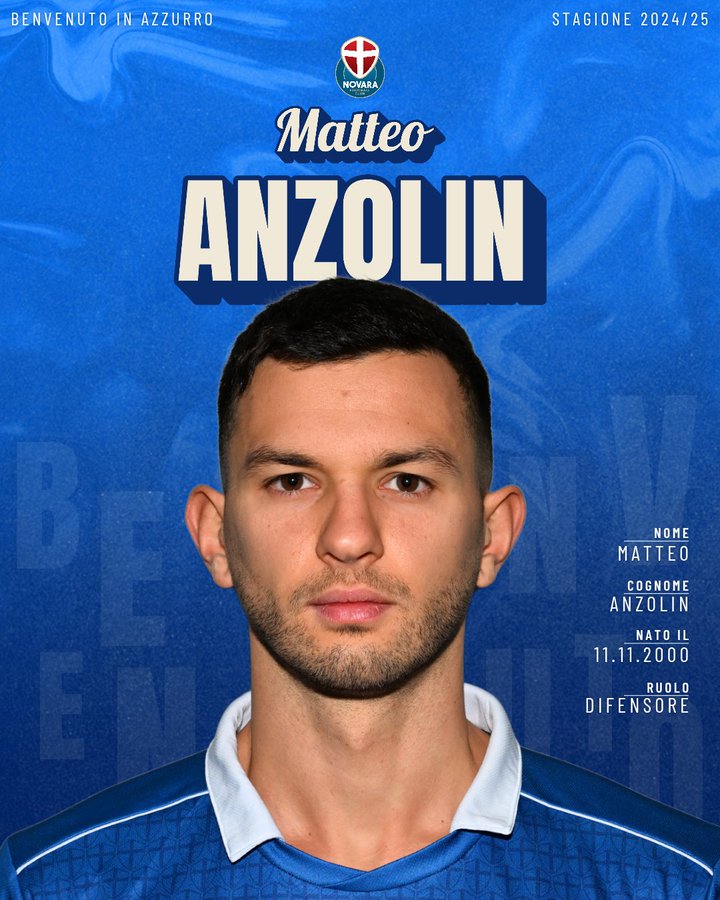 Ufficiale: Anzolin è un nuovo giocatore del Novara preview