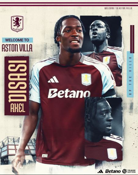 Ufficiale: Disasi è un nuovo calciatore dell’Aston Villa preview