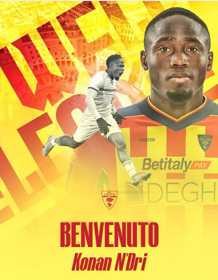 Ufficiale: N’Dri è un nuovo calciatore del Lecce preview