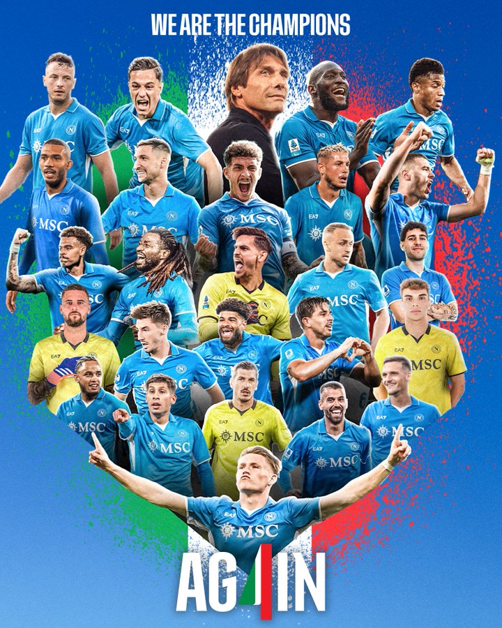 Il post del Napoli per festeggiare lo Scudetto: “AG4IN” article-post