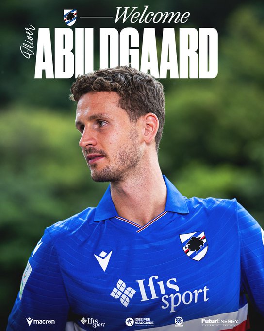 Ora è anche ufficiale: Abildgaard è un nuovo giocatore della Sampdoria preview