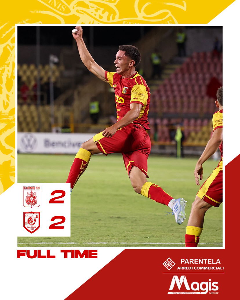 Serie B, la Juve Stabia scappa sullo 0-2 ma Verrengia e Iemmello firmano la rimonta del Catanzaro (in 11 contro 10) preview